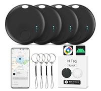 Air Tracker Android, 4 Traceur Localisateur D’Objets Bluetooth, Smart Tracker Tag Fonctionne avec l’app Google Localiser (Uniquement Android), Smart Traceur Tag pour clés, Bagages