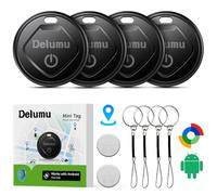 Air Tracker Android Lot de 4, Smart Tag Android, Localisateurs | Fonctionne avec l’app Google, Bluetooth Traceur sans Abonnement, Traceur Tag pour Clés, Bagages, Portefeuilles