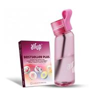 air up Bouteille d'eau (650 ml) pour l'école, le sport, la salle de sport | Comprend 5 capsules parfumées et paille | Bouteille aromatisée en rose vif - Convient également pour les enfants, les