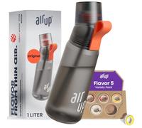 air up® Bouteille Gen2 Kit de démarrage original, avec capsules en 5 saveurs, gourde de 1 l avec goût, sans sucre, anti-fuite, passe au lave-vaisselle et sans BPA, en gris