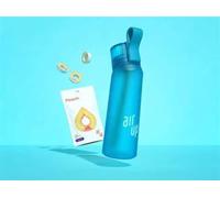 Air Up Gourde originale de 650 ml Bleu océan avec dosettes sans BPA, 0 calories (bouteille bleu océan avec 3 dosettes à la pêche)