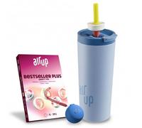 air up Original Tumbler Dusty Blue - Pack de démarrage avec 5 capsules de goût + Podcase TwoGo Blue Gaze | Bouteille 700 ml, sans BPA