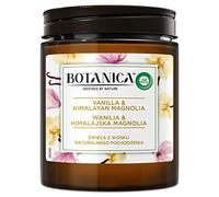 Air Wick Botanica Bougie parfumée en cire d'origine naturelle avec parfum de vanille et de magnolia himalayen 205 g