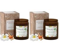 Air Wick Botanica Grande Bougie Parfumée Cire d'origine, Naturelle Vétiver des Caraïbes et Bois de Cental, 90 Heures de Combustion (Lot de 2)
