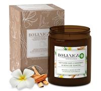 Air Wick Botanica Grande Bougie Parfumée Cire d'origine, Naturelle Vétiver des Caraïbes et Bois de Cental, 90 Heures de Combustion