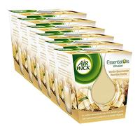 Air Wick Bougie parfumée Essential Oils Vanille Gourmande- Lot de 6 Bougies