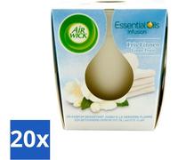 Air Wick – Bougie parfumée – Linge frais aux huiles essentielles – 105 g - Pack économique - 20 pièces