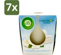 Air Wick – Bougie parfumée – Linge frais aux huiles essentielles – 105 g – Pack économique – 7 pièces