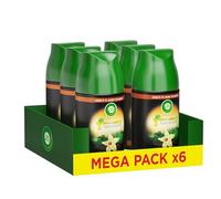 Air Wick Désodorisant Maison Recharges Diffuseur Freshmatic - 6 Recharges Parfum Bois d'ébène et vanille