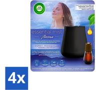 Air Wick Essential Mist - Kit de diffusion automatique - Inner Peace - Eucalyptus & Lavande - Pack avantage - 4 pièces