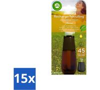 Air Wick Essential Mist – Recharge – Bonheur – Ananas & Menthe sauvage – 20 ml - Pack économique - 15 pièces