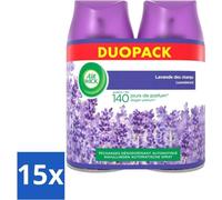 Air Wick Freshmatic – Recharge pour désodorisant – Parfum lavande pure – Lot – 2 x 250 ml - Pack économique - 15 pièces