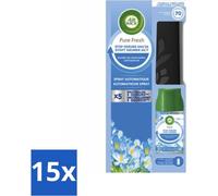 Air Wick - Freshmatic Spray - Starter Kit - Pure fraîcheur printanière - 250 ml - Pack avantage - 15 pièces