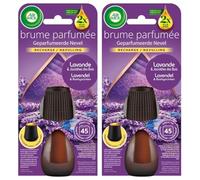Air Wick Lot de 2 Recharges Diffuseur désodorisant d’Huiles Essentielles Brume Parfumée Lavande et Jacinthes des Bois