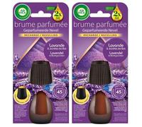 Air Wick Lot de 2 Recharges Diffuseur désodorisant d’Huiles Essentielles Brume Parfumée Lavande et Jacinthes des Bois