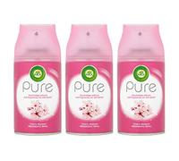 Air Wick Lot de 3 désodorisants en forme de fleur de cerisier pur vaporisateur rafraîchissant 250 ml
