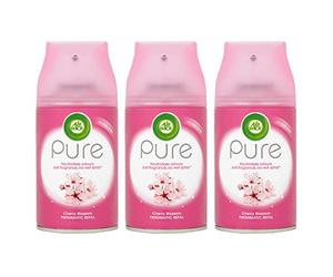 Air Wick Lot de 3 désodorisants en forme de fleur de cerisier pur vaporisateur rafraîchissant 250 ml