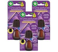 Air Wick Lot de 3 Recharges Diffuseur désodorisant d’Huiles Essentielles Brume Parfumée Lavande et Jacinthes des Bois