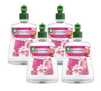 AIR WICK Lot de 4 Recharges pour spray automatique sans gaz Fleur de Cerisier et Framboise