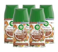 AIR WICK Lot de 5 Recharges Freshmatic Pure Fresh Vanille et Délice de Caramel -250ml