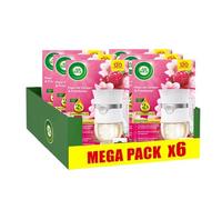 AIR WICK Lot de 6 Diffuseurs Electrique désodorisant Huiles essentielles Fleur de Cerisier & Framboise