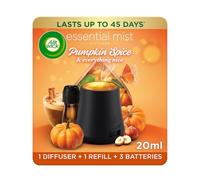 Air Wick Pumpkin Spice & Everything Nice Kit de brume essentielle 1 x 20 ml 1 x diffuseur et 1 x flacon | Huiles essentielles naturelles