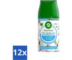 Air Wick Pure – Recharge pour désodorisant d'intérieur – Douceur du coton – 250 ml - Lot économique - 12 pièces