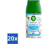 Air Wick Pure – Recharge pour désodorisant – Douceur du coton – 250 ml - Lot économique - 20 pièces