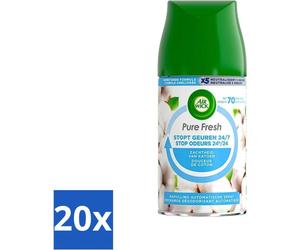 Air Wick Pure – Recharge pour désodorisant – Douceur du coton – 250 ml - Lot économique - 20 pièces