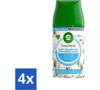 Air Wick Pure – Recharge pour désodorisant – Douceur du coton – 250 ml - Lot économique - 4 pièces