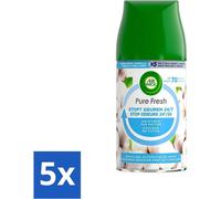 Air Wick Pure – Recharge pour désodorisant – Douceur du coton – 250 ml - Lot économique - 5 pièces