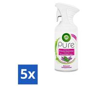 Air Wick Pure – Spray d'ambiance – Huiles essentielles – Lavande – 250 ml - Pack économique - 5 pièces