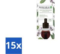 Air Wick – Recharge – Botanica Sauge méditerranéenne & Eucalyptus – 19 ml - Pack économique - 15 pièces