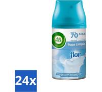 Air Wick - Recharge de désodorisant - Flower & Fresh - vaporisateur automatique - 250 ml - pack avantage - 24 pièces