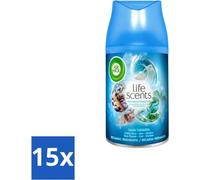 Air Wick - Recharge de désodorisant - Oasis turquoise - vaporisateur automatique - 250 ml - pack avantage - 15 pièces