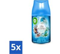 Air Wick - Recharge de désodorisant - Oasis turquoise - vaporisateur automatique - 250 ml - pack avantage - 5 pièces