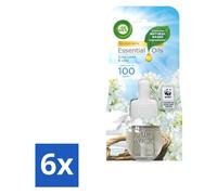 Air Wick - Recharge désodorisant - Huiles essentielles - Lin frais & lilas - Diffuseur de parfum électrique - 20 ml - Pack avantage - 6 pièces