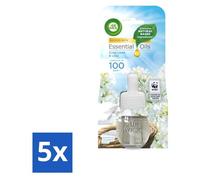 Air Wick - Recharge désodorisant - Huiles essentielles - Lin frais & lilas - Diffuseur de parfum électrique - 20 ml - Pack avantage - 5 pièces