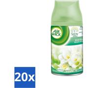 Air Wick - Recharge désodorisant - Jasmin & fleurs blanches - vaporisateur automatique - 250 ml - pack avantage - 20 pièces