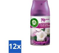 Air Wick - Recharge désodorisant - Lys de lune - vaporisateur automatique - 250 ml - pack avantage - 12 pièces