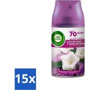 Air Wick - Recharge désodorisant - Lys de lune - vaporisateur automatique - 250 ml - pack avantage - 15 pièces