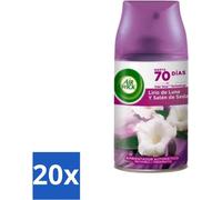 Air Wick - Recharge désodorisant - Lys de lune - vaporisateur automatique - 250 ml - pack avantage - 20 pièces