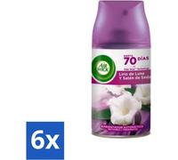 Air Wick - Recharge désodorisant - Lys de lune - vaporisateur automatique - 250 ml - pack avantage - 6 pièces