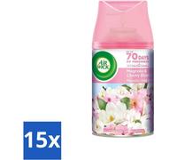 Air Wick - Recharge désodorisant - Magnolia & fleur de cerisier - vaporisateur automatique - 250 ml - pack avantage - 15 pièces