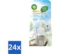 Air Wick – Recharge pour désodorisant – Huiles essentielles – Linge frais & Lilas – Diffuseur électrique – 20 ml - Pack économique - 24 pièces