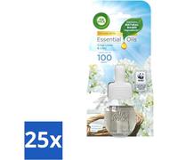 Air Wick – Recharge pour désodorisant – Huiles essentielles – Linge frais & Lilas – Diffuseur électrique – 20 ml - Pack économique - 25 pièces