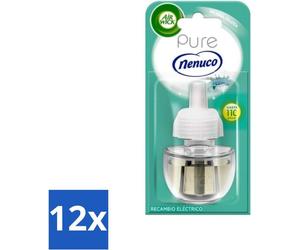Air Wick - Recharges de parfum - Pure Nenuco - Diffuseur de parfum électrique - 19 ml - Pack avantage - 12 pièces