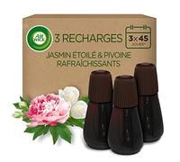 Air Wick Recharges Diffuseur d'Huiles Essentielles Essential Mist Parfum Jasmin/Pivoine 20 ML, Lot de 3