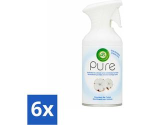 Air Wick - Spray - Douceur du coton - Désodorisant - 250 ml - Pack avantage - 6 pièces