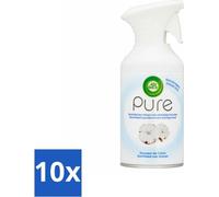 Air Wick - Spray - Douceur du coton - Pot de senteur - 250 ml - Pack avantage - 10 pièces